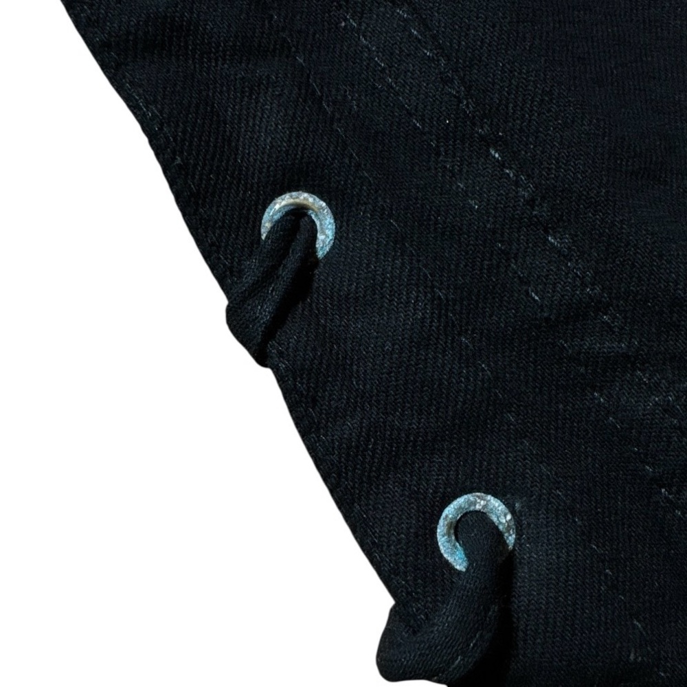 Black Mens Milwaukee Performance Denim Collection Biker Side Tie Snap Vest XL - Picture 6 of 6